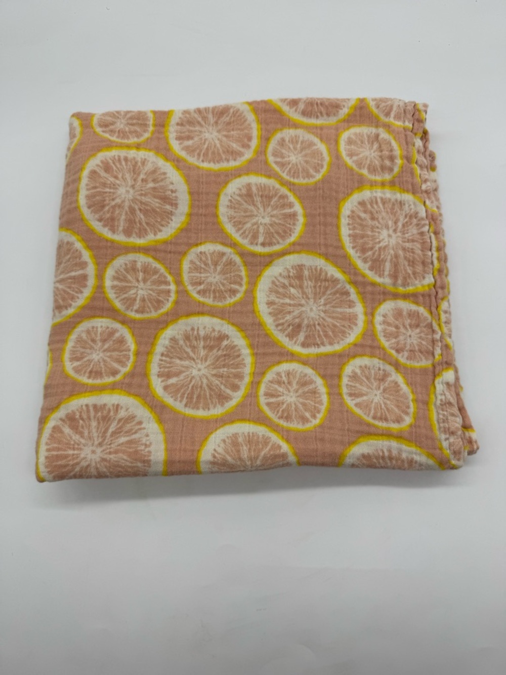 Milkbarn Muslin Swaddle Blanket in Grapefruit Theme